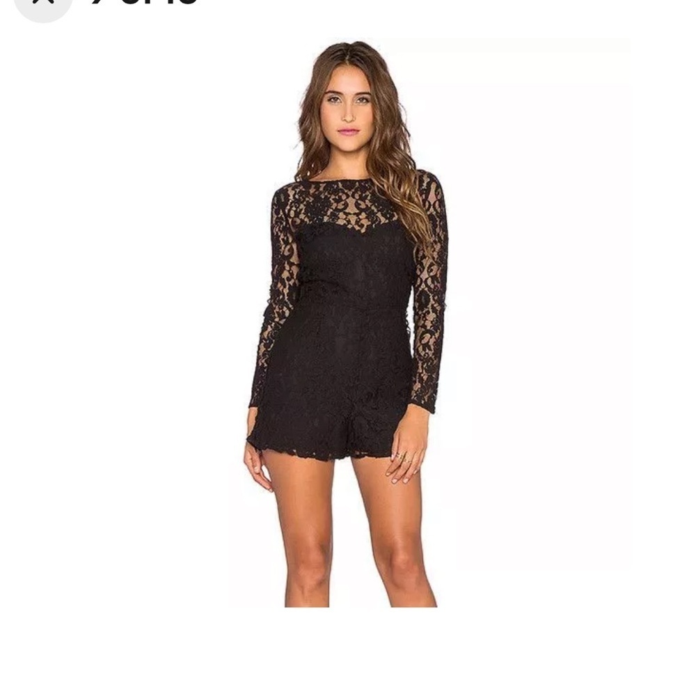 BB Dakota black lace romper size 4